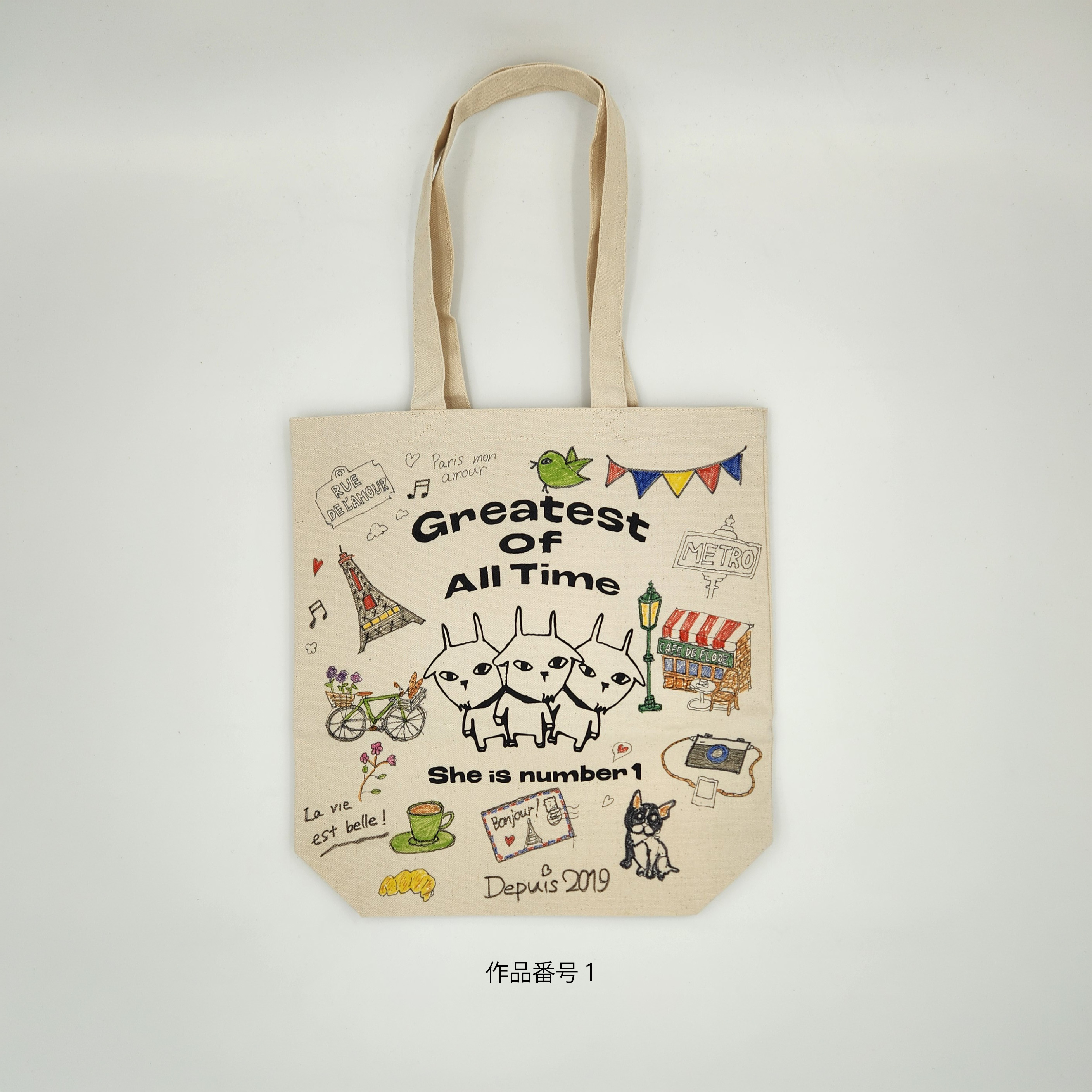 お絵描きトートバック　ＧＯＡＴなトートバック