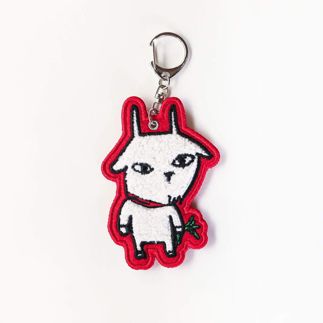 さがら刺繍キーホルダー　イボンヌ