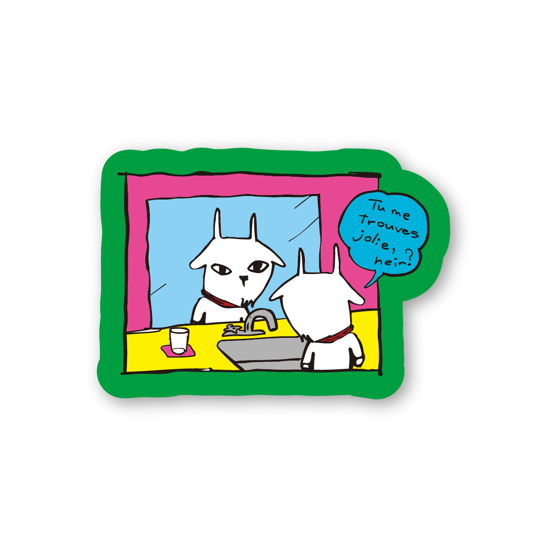 ステッカー　ミラー