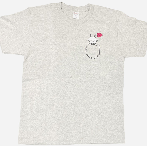 イボンヌ 両面印刷Tシャツ　杢グレー M